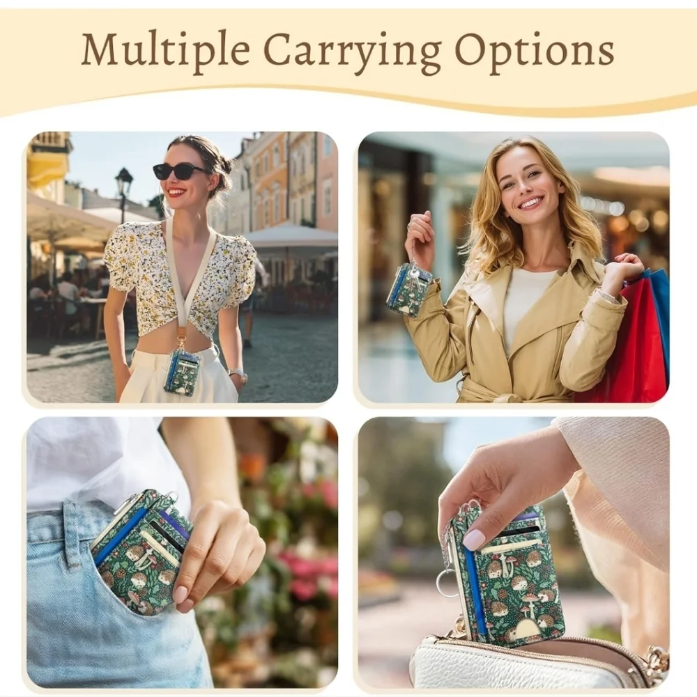 Floral Card Organizer with ID Window